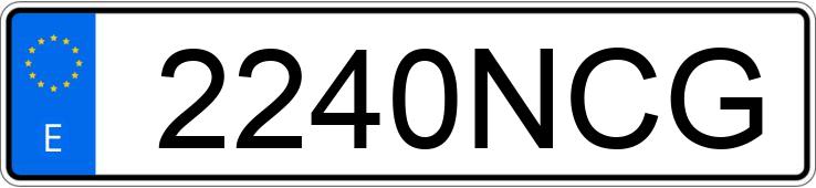 Numer rejestracyjny 2240NCG posiada TOYOTA YARIS