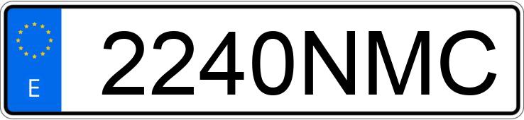The registration number 2240NMC has FORD KUGA