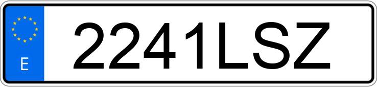 Numer rejestracyjny 2241LSZ posiada SEAT IBIZA