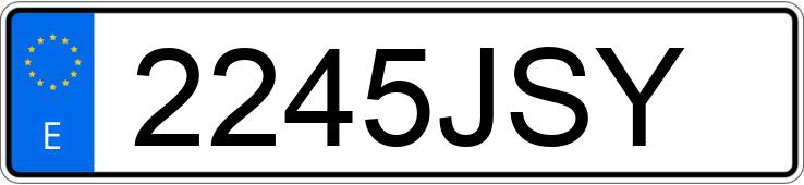 Numer rejestracyjny 2245JSY posiada CITROEN C-ELYSEE