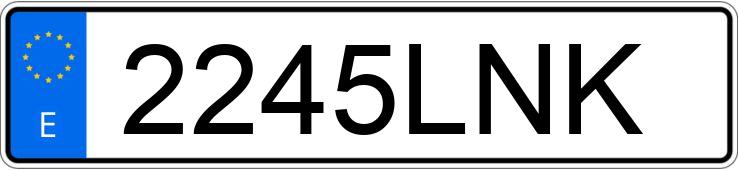 Numer rejestracyjny 2245LNK posiada MINI MINI