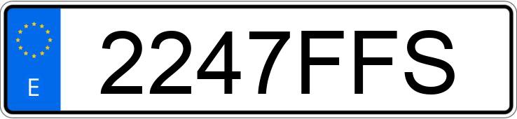 Numer rejestracyjny 2247FFS posiada BMW SERIE 3
