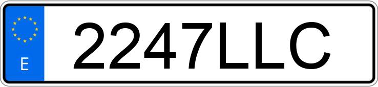 Numer rejestracyjny 2247LLC posiada VOLKSWAGEN GOLF