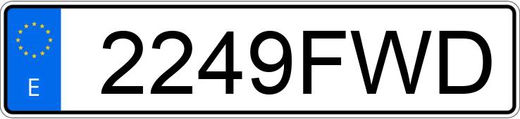 Numer rejestracyjny 2249FWD posiada SEAT LEON Numer rejestracyjny 2249FWD posiada SEAT LEON