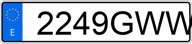 Numer rejestracyjny 2249GWW posiada VOLVO V50