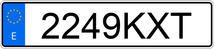 Numer rejestracyjny 2249KXT posiada AUDI Q3