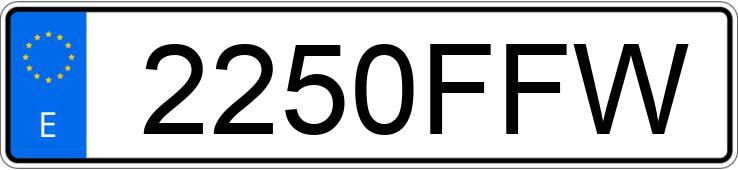 Numer rejestracyjny 2250FFW posiada BMW SERIE 3