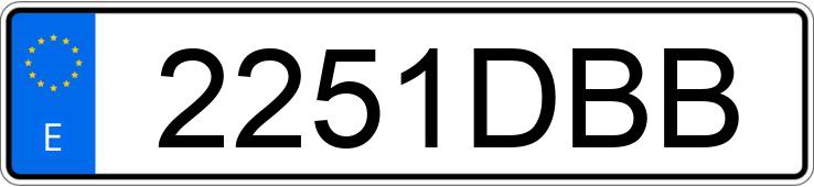 Numer rejestracyjny 2251DBB posiada HONDA CIVIC