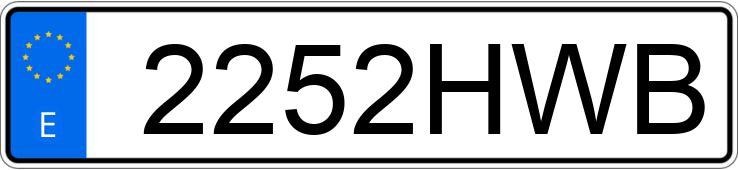 Numer rejestracyjny 2252HWB posiada SKODA FABIA