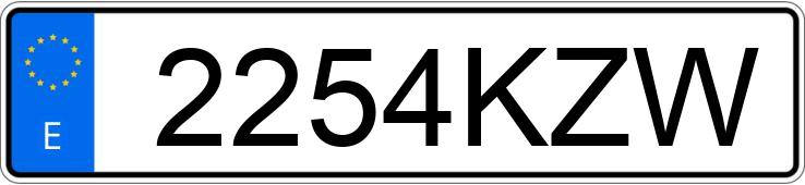 Numer rejestracyjny 2254KZW posiada SEAT IBIZA