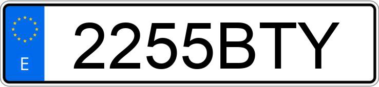 Numer rejestracyjny 2255BTY posiada CITROEN SAXO