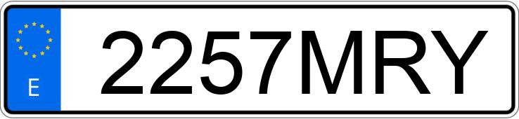 Numer rejestracyjny 2257MRY posiada CUPRA BORN