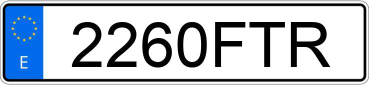 Numer rejestracyjny 2260FTR posiada VOLKSWAGEN TOURAN Numer rejestracyjny 2260FTR posiada VOLKSWAGEN TOURAN