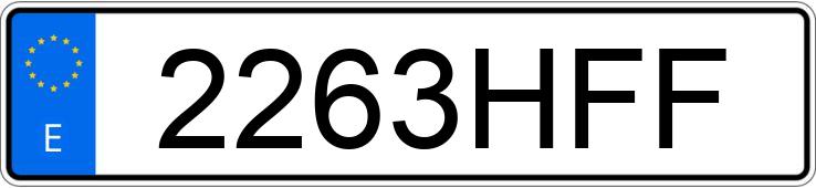 Numer rejestracyjny 2263HFF posiada NISSAN NV 200