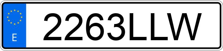 Numer rejestracyjny 2263LLW posiada MERCEDES C (205)