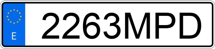 Numer rejestracyjny 2263MPD posiada MERCEDES VITO