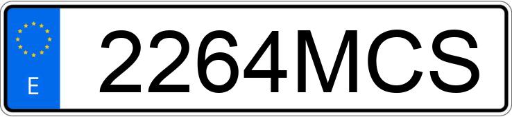 Numer rejestracyjny 2264MCS posiada PIAGGIO LIBERTY 125