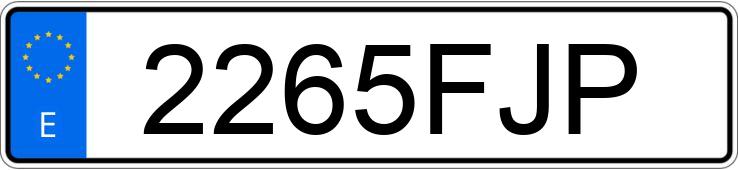 Numer rejestracyjny 2265FJP posiada PEUGEOT PARTNER