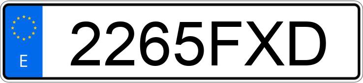 Numer rejestracyjny 2265FXD posiada CITROEN C4