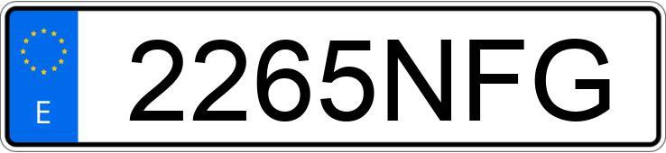 Numer rejestracyjny 2265NFG posiada IRIZAR I6