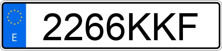 Numer rejestracyjny 2266KKF posiada AUDI Q5