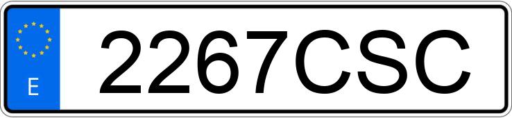 Numer rejestracyjny 2267CSC posiada CITROEN XSARA