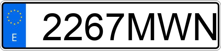 Numer rejestracyjny 2267MWN posiada MERCEDES C (205)