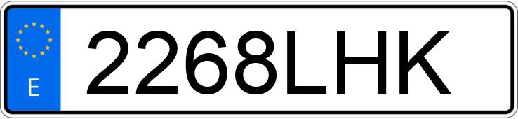 Numer rejestracyjny 2268LHK posiada AUDI A3 SPORTBACK