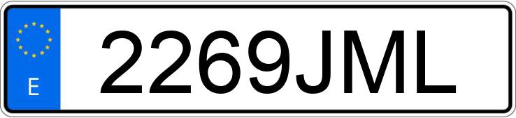 Реєстраційний номер 2269JML має VOLKSWAGEN GOLF