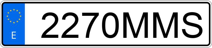 Numer rejestracyjny 2270MMS posiada SEAT IBIZA