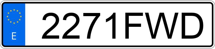 Numer rejestracyjny 2271FWD posiada CITROEN C4 PICASSO 7PZ