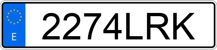 Numer rejestracyjny 2274LRK posiada RENAULT KANGOO