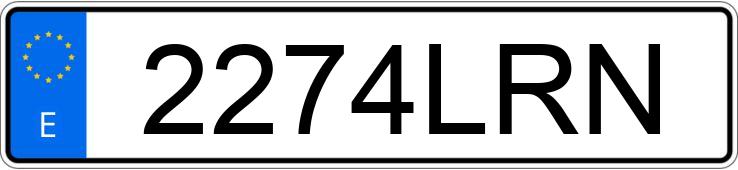 Numer rejestracyjny 2274LRN posiada FIAT 500