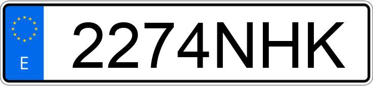 Numer rejestracyjny 2274NHK posiada MERCEDES C (205)