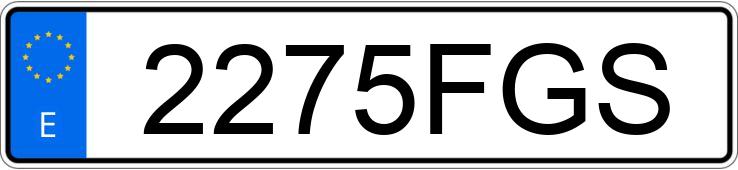 Numer rejestracyjny 2275FGS posiada PEUGEOT PARTNER Numer rejestracyjny 2275FGS posiada PEUGEOT PARTNER