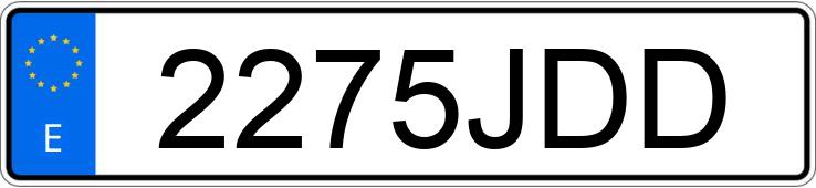 Numer rejestracyjny 2275JDD posiada VOLKSWAGEN GOLF