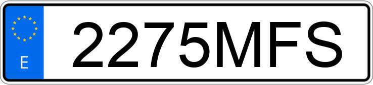 Numer rejestracyjny 2275MFS posiada TOYOTA COROLLA