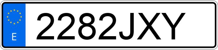 Numer rejestracyjny 2282JXY posiada PEUGEOT PARTNER Numer rejestracyjny 2282JXY posiada PEUGEOT PARTNER