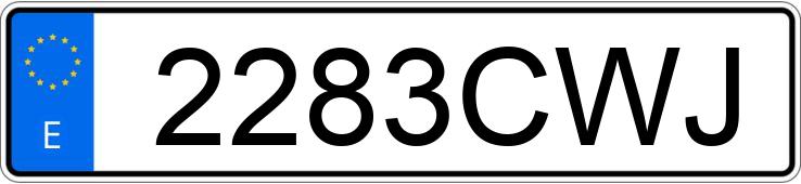 Numer rejestracyjny 2283CWJ posiada VOLKSWAGEN GOLF Numer rejestracyjny 2283CWJ posiada VOLKSWAGEN GOLF