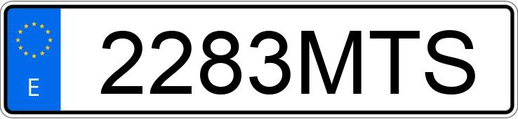 Numer rejestracyjny 2283MTS posiada TOYOTA YARIS