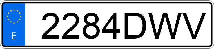 Numer rejestracyjny 2284DWV posiada MERCEDES VITO