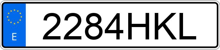 Numer rejestracyjny 2284HKL posiada VOLKSWAGEN TOURAN