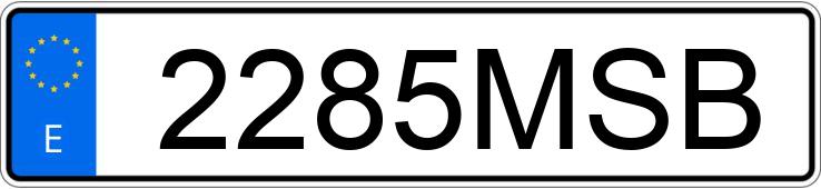 Numer rejestracyjny 2285MSB posiada HONDA SH 125I