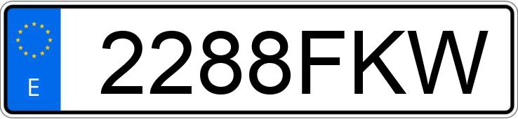 Numer rejestracyjny 2288FKW posiada BMW SERIE 3