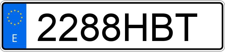 Numer rejestracyjny 2288HBT posiada AUDI A3 SPORTBACK Numer rejestracyjny 2288HBT posiada AUDI A3 SPORTBACK