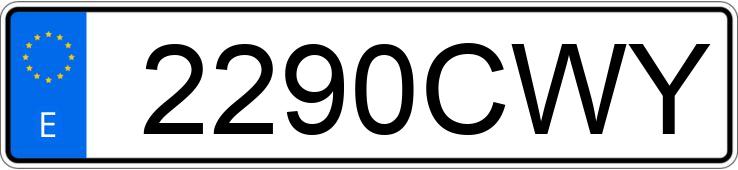 Numer rejestracyjny 2290CWY posiada VOLKSWAGEN GOLF Numer rejestracyjny 2290CWY posiada VOLKSWAGEN GOLF