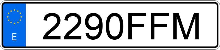 Numer rejestracyjny 2290FFM posiada FORD TRANSIT