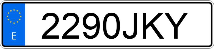 Numer rejestracyjny 2290JKY posiada FORD ECOSPORT