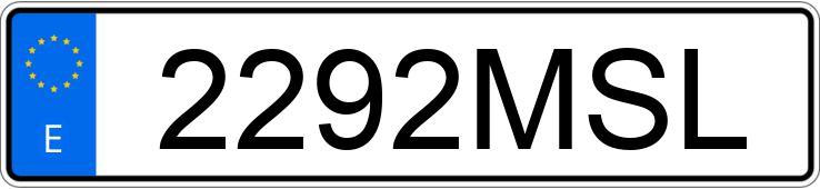 Numer rejestracyjny 2292MSL posiada AUDI Q5 SPORTBACK
