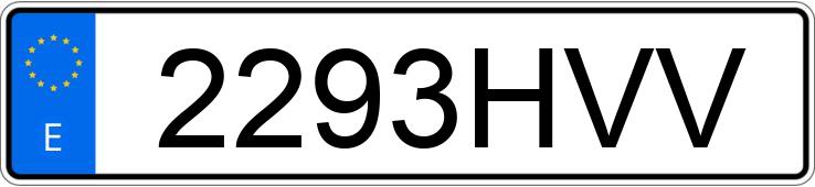 Numer rejestracyjny 2293HVV posiada TOYOTA VERSO